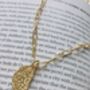 Chunky 14 K Gold Paper Clip Necklace, thumbnail 6 of 12