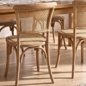 Set Of Two Provence Wicker Dining Chairs, 4 of 7