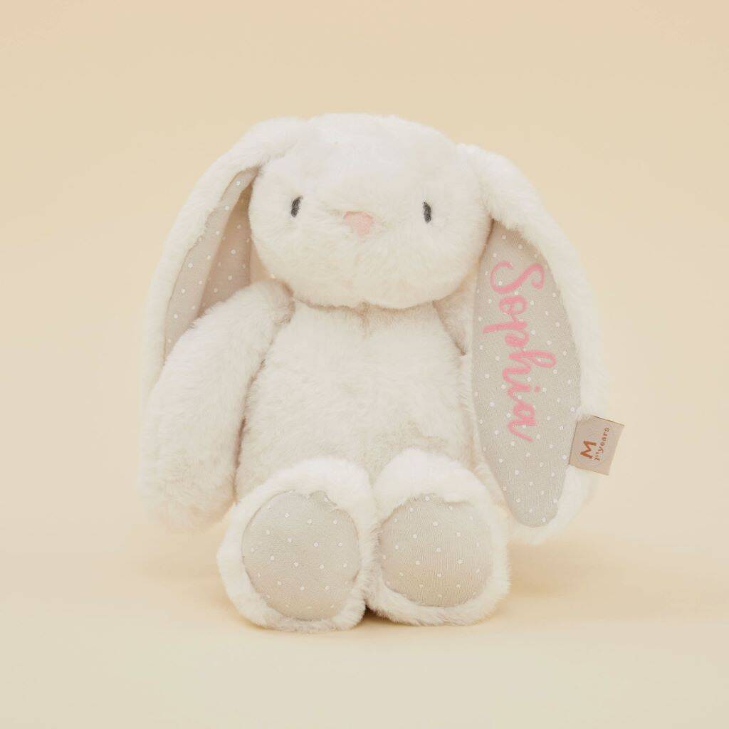 Personalised White Bunny Soft Toy, 1 of 6