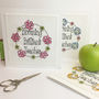 Blooming Brilliant Teacher Embroidered Card, thumbnail 1 of 4