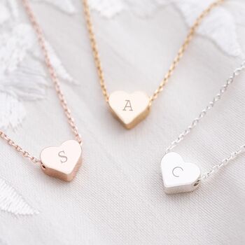 Mini Heart Initial Personalised Necklace, 4 of 11