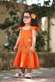 Girls Tangerine Dream Dress, 2 of 5