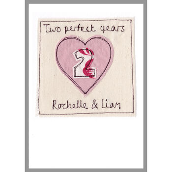 Personalised Wedding Anniversary Heart Card, 12 of 12