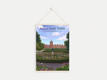 Holland Park London Travel Poster Art Print, 6 of 8