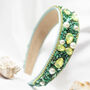 Mixed Shell Gem Texture Headband In Green, thumbnail 3 of 3