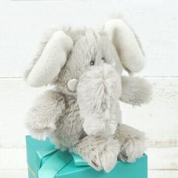 Mini Elephant Soft Toy, Personalised Heart, Boxed, 2 of 5