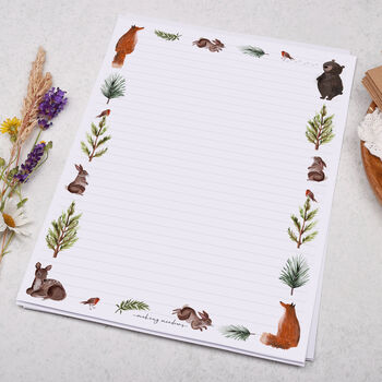 A4 Letter Writing Paper With Woodland Animals, 3 of 4