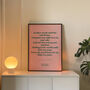Personalised Lyric Print, thumbnail 7 of 11