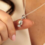 Sterling Silver Good Egg Charm Necklace, thumbnail 1 of 6