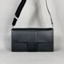 Black Leather Crossbody Envelope Handbag, thumbnail 4 of 8
