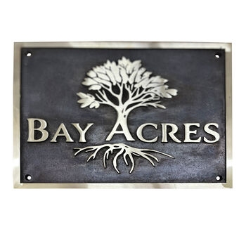 Solid Brass Laundry Plaque With Antique Finish, 6 of 11