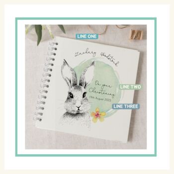 Woodland Bunny Christening Guest Book, 2 of 4