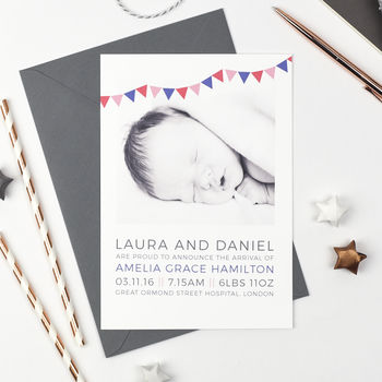 Personalised Photo Birth Announcements, 2 of 5