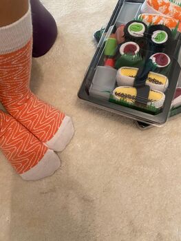 Kids Egg Nigiri Sushi Socks Box Set, 6 of 6