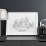 Personalised Fine Line Pencil Sketch Venue Portrait, thumbnail 4 of 9
