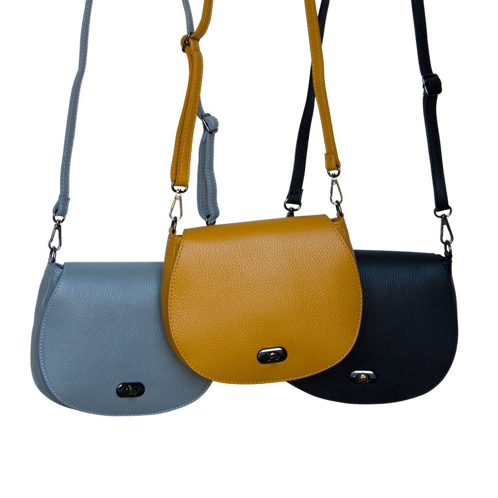 Leather Colourful Saddlebag Handbag, 1 of 10