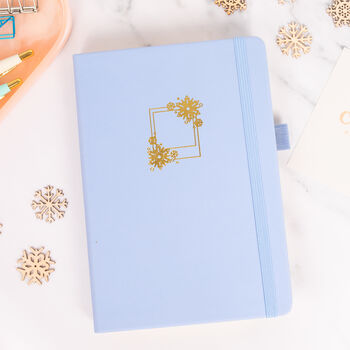 Snowflake Blue A5 Dot Grid Bullet Journal, 4 of 8