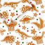 Gingerbread Dinosaur Wrapping Paper, thumbnail 1 of 3
