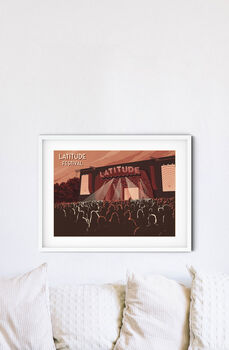 Latitude Festival Suffolk Travel Poster Art Prinr, 2 of 8