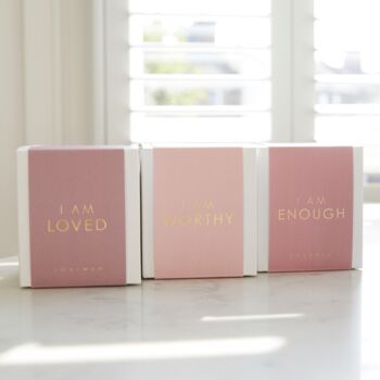 Love Lights Scented Affirmation Candle I Am Loved, 2 of 5