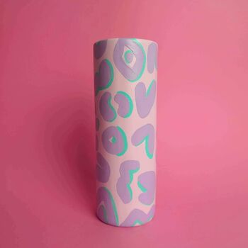 Pastel Leopard Print Hand Painted Tall Vase, 2 of 7