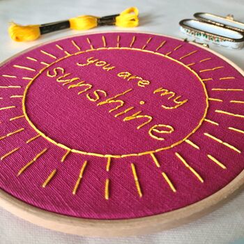 You Are My Sunshine Embroidery Kit, 2 of 3