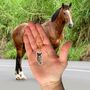 Personalised Horse Face Portrait Keyring, thumbnail 1 of 7