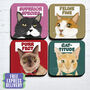 Funny Cat Coasters, thumbnail 1 of 8