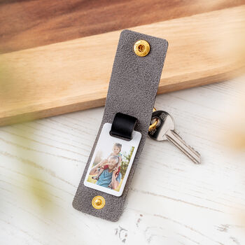 Personalised Grandad Photo Keyring / Vegan Leather, 2 of 9