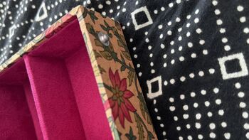 Storage Organiser Box, Indian Print Jewellery Box, 3 of 11