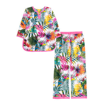 Indian Cotton Bora Bora Print Pyjama Set, 4 of 5
