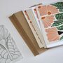 Floral Trio Linocut Notecards Set Of Eight, thumbnail 4 of 7