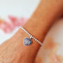 Personalised Bead Stretch Charm Bracelet, thumbnail 1 of 2