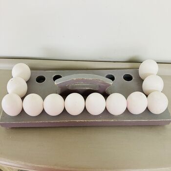 Antique Egg Rack / Tray ~ 18 Eggs ~ Two, 6 of 9