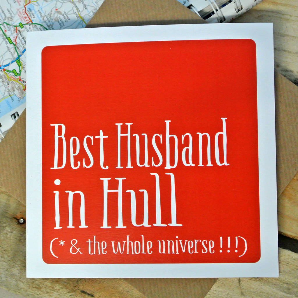 Personalised 'Best' Husband Boyfriend Fiancé Card