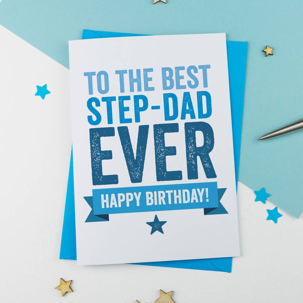 step father or step dad birthday card by a is for alphabet