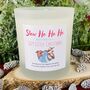 Personalised Fun Sloth Ho Ho Christmas Candle Gift, thumbnail 1 of 10