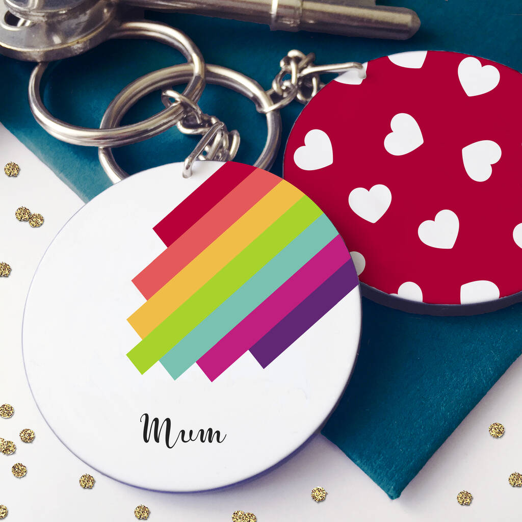 Rainbow For Mum Keyring By Chips & Sprinkles