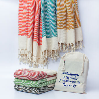 Personalised Soft Cotton Throw, Cotton Anniversary Gift, 11 of 11