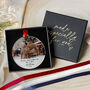 First Christmas Mr And Mrs Photo Personalised Ornament 2025, thumbnail 4 of 9