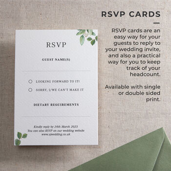 Green Eucalyptus Wedding Invitation Suite, 6 of 8