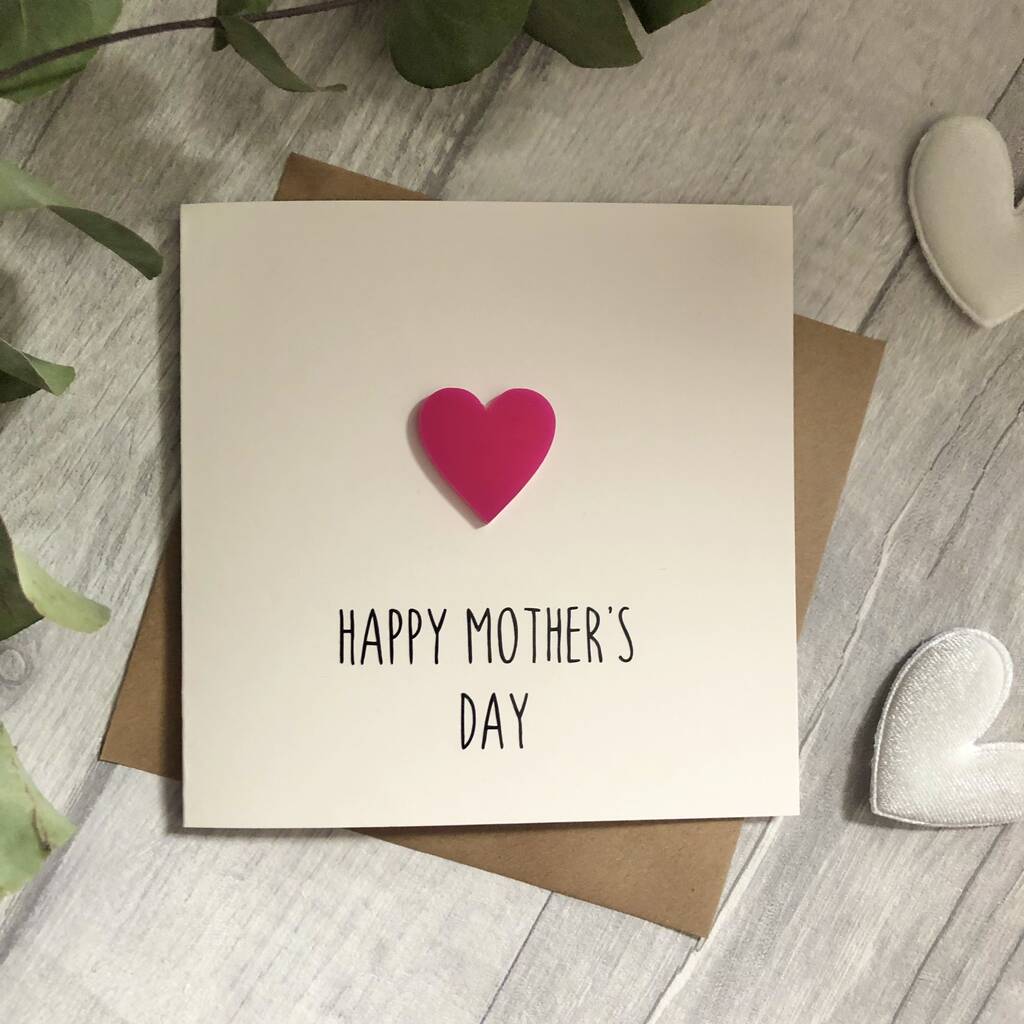 Happy Mother's Day Acrylic Heart Card By Alphabet Bespoke Creations ...