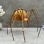 Huge Spider Garden Ornament 35cm Distressed Rusty Metal, thumbnail 4 of 12