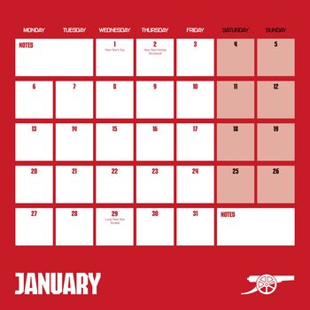 Official Arsenal Fc 2025 Personalised Calendar, 3 of 4