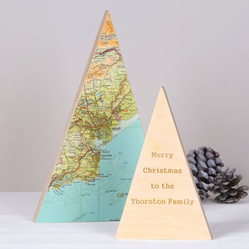 Personalised Map Tree Christmas Decoration, 4 of 5