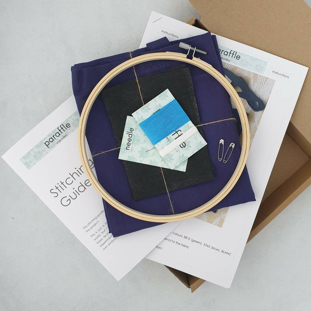 Paisley Whale Tote Bag Embroidery Kit By Paraffle Embroidery