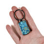 Abstract Circles Millefiori Handprinted Keyring, thumbnail 4 of 10