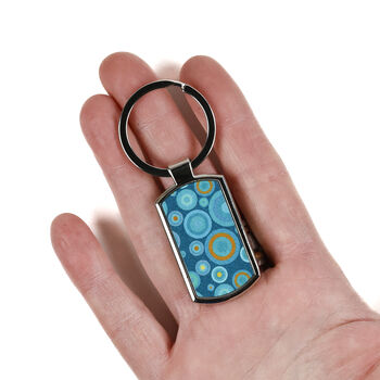 Abstract Circles Millefiori Handprinted Keyring, 4 of 10