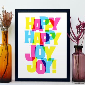 Happy Happy Joy Joy Bold Type Print, 4 of 4