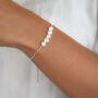 Sterling Silver 50th Birthday Pearl Bracelet, thumbnail 2 of 6